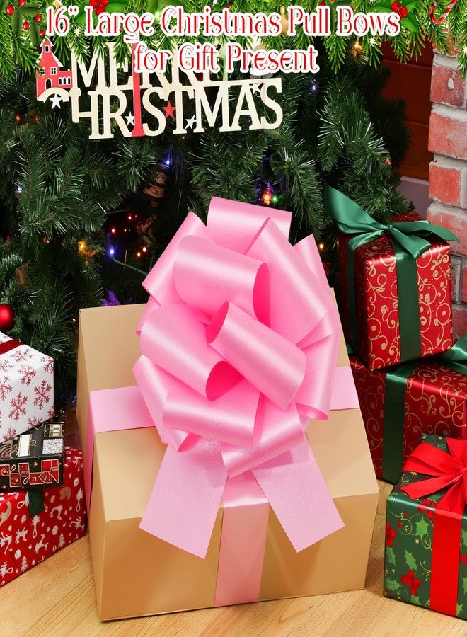 Giegxin 2 Sets Large Car Bows 14 Inch Big Bow for Present Giant Gift Wrapping Valentine's Wedding Birthday Present Cars Appliances Bikes Table Decorations New Houses Party Events(Bright Pink) - Image 2